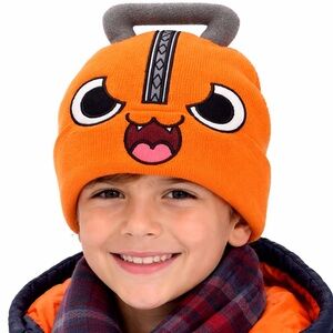 Kids Pochita Dog Tonoggan Chainsaw Man Anime Beanie Hat Cosplay Cap Toboggan